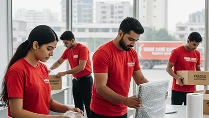 Careful wrapping of fragile items with high-quality packing materials