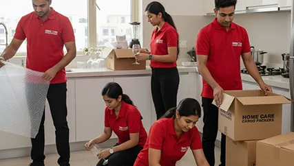 Careful Packing of Household Items by Movers