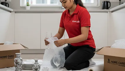 Professional Packers Handling Fragile Items with Care