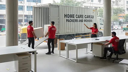 Office Relocation – Movers Unloading Office Furniture