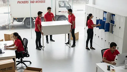 Office Relocation – Movers Organizing Office Furniture