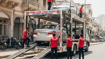 Vehicle Transport – Car Being Loaded onto a Carrier