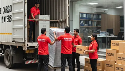 Team Office Relocation by Home Care Cargo Packers