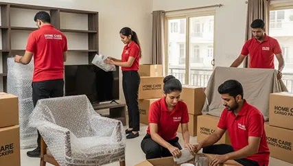 Household items being carefully packed and moved by professional movers in Kalwar Road, Jaipur