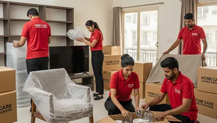 Household items being carefully packed and moved by professional movers in Kanota, Jaipur