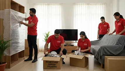 Household relocation in Patrakar Colony, Jaipur with professional movers packing personal belongings