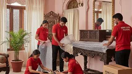 Household relocation in Pink City, Jaipur, professional movers packing personal belongings