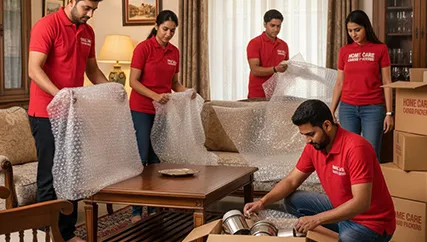 Household relocation in Raja Park, Jaipur with professional movers packing items