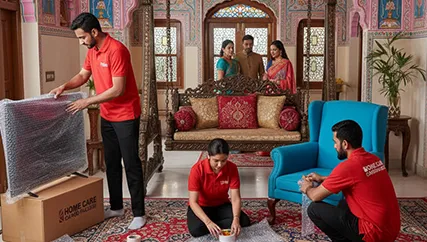 Household relocation in Shiprapath, Jaipur with professional movers packing household items