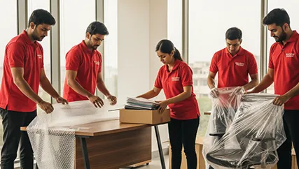 Household relocation in Shyam Nagar, Jaipur with professional movers packing items