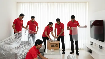 Household relocation in Vatika, Jaipur with professional movers packing items