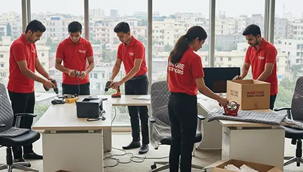 Office relocation in Vatika, Jaipur with movers handling office furniture