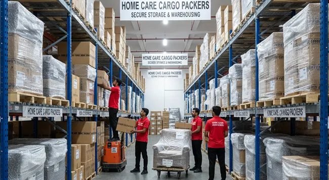 Safe and secure storage and warehousing options for both short and long-term, managed by Home Care Cargo Packers in Gurugram.